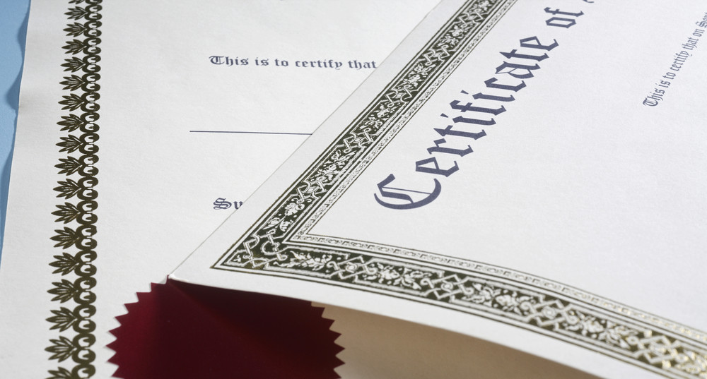 certificate