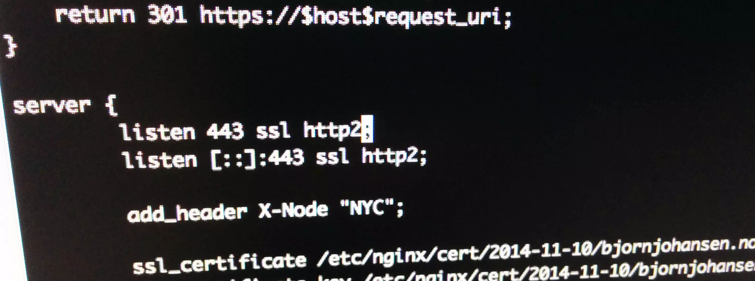 Nginx config with HTTP/2