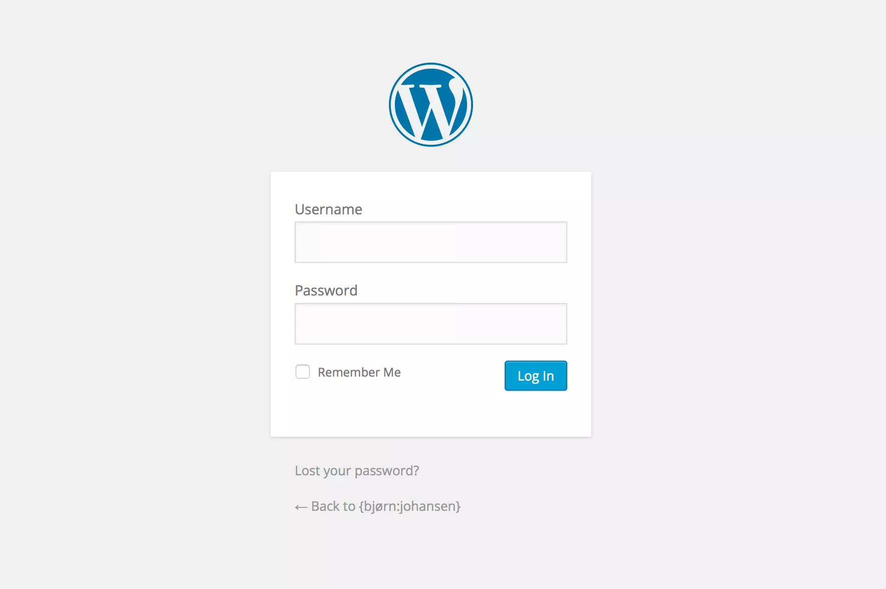 WordPress-login