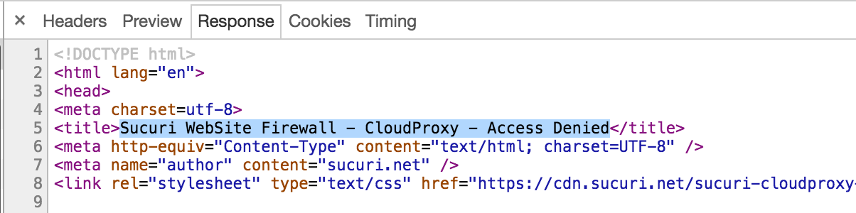 Sucuri WebSite Firewall - CloudProxy - Access Denied